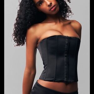 Danielle Guizio Black Corset Top
